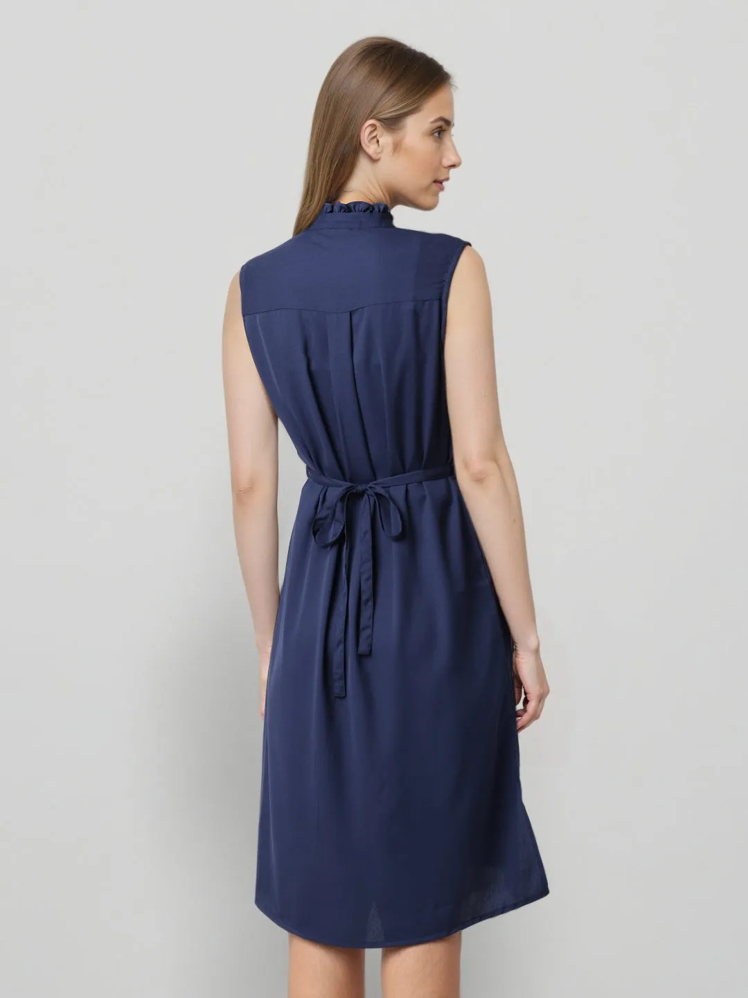 Style Quotient Women front pleated sleeveless Dress