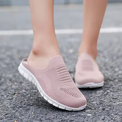 Summer Casual Slip On Half Shoes Summer Casual Mesh Comfortable Shoes