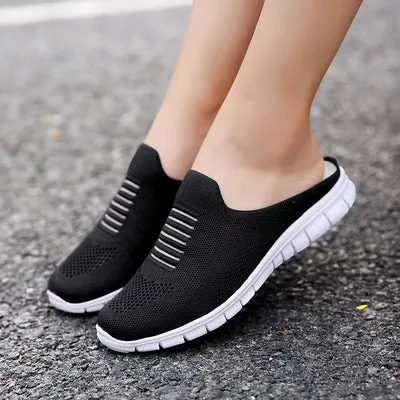 Summer Casual Slip On Half Shoes Summer Casual Mesh Comfortable Shoes