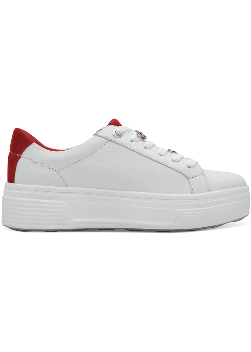 Tamaris Comfort Eden Heart Sneakers Wit Rood