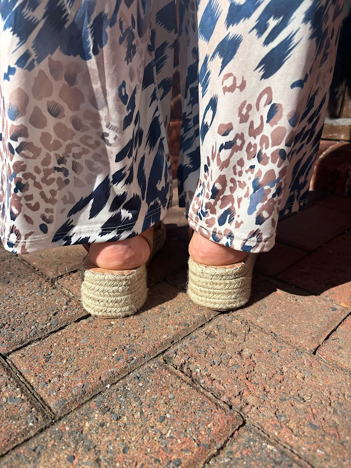 Tan Espadrille Wedge Strap Sandals