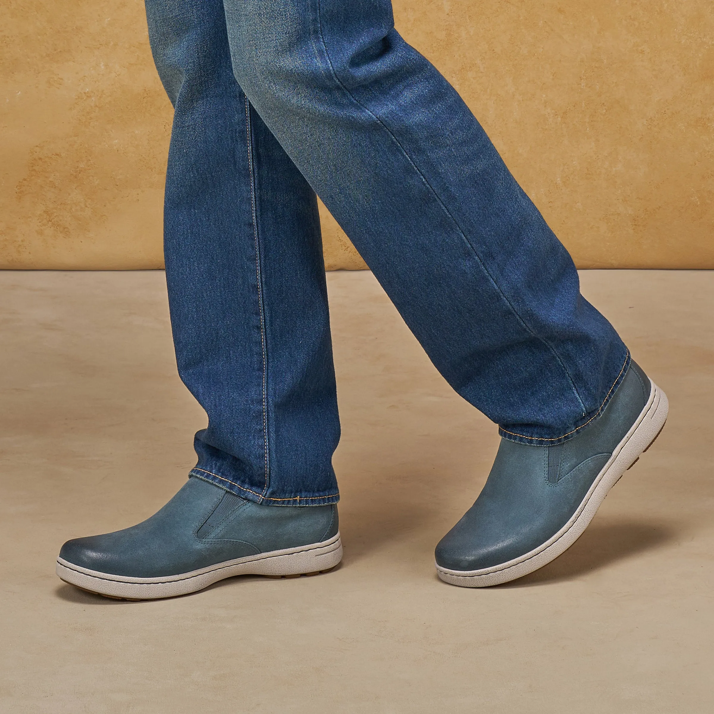 Trent Denim Burnished Suede
