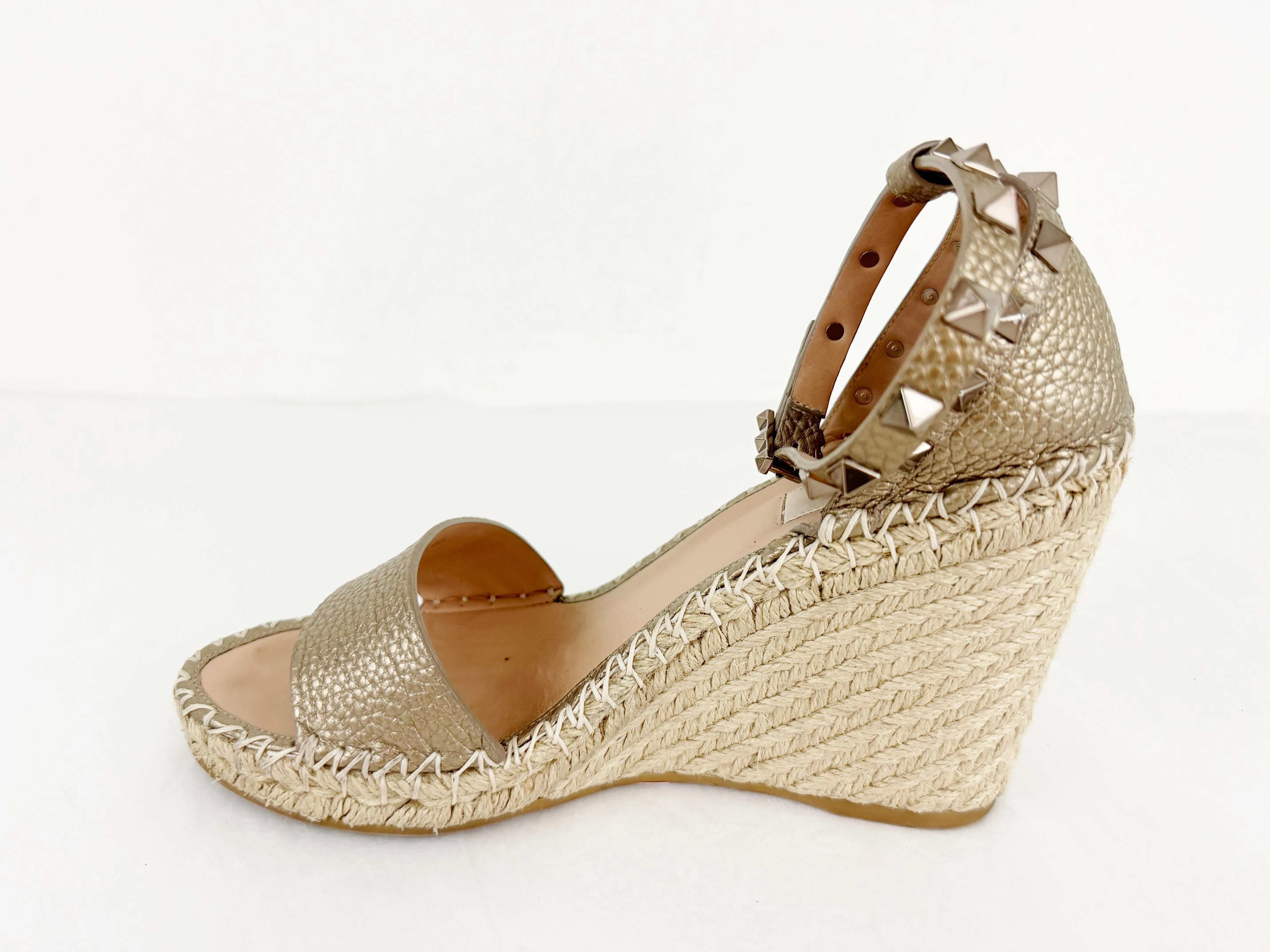 Valentino Espadrille Wedge Sandal Size 8