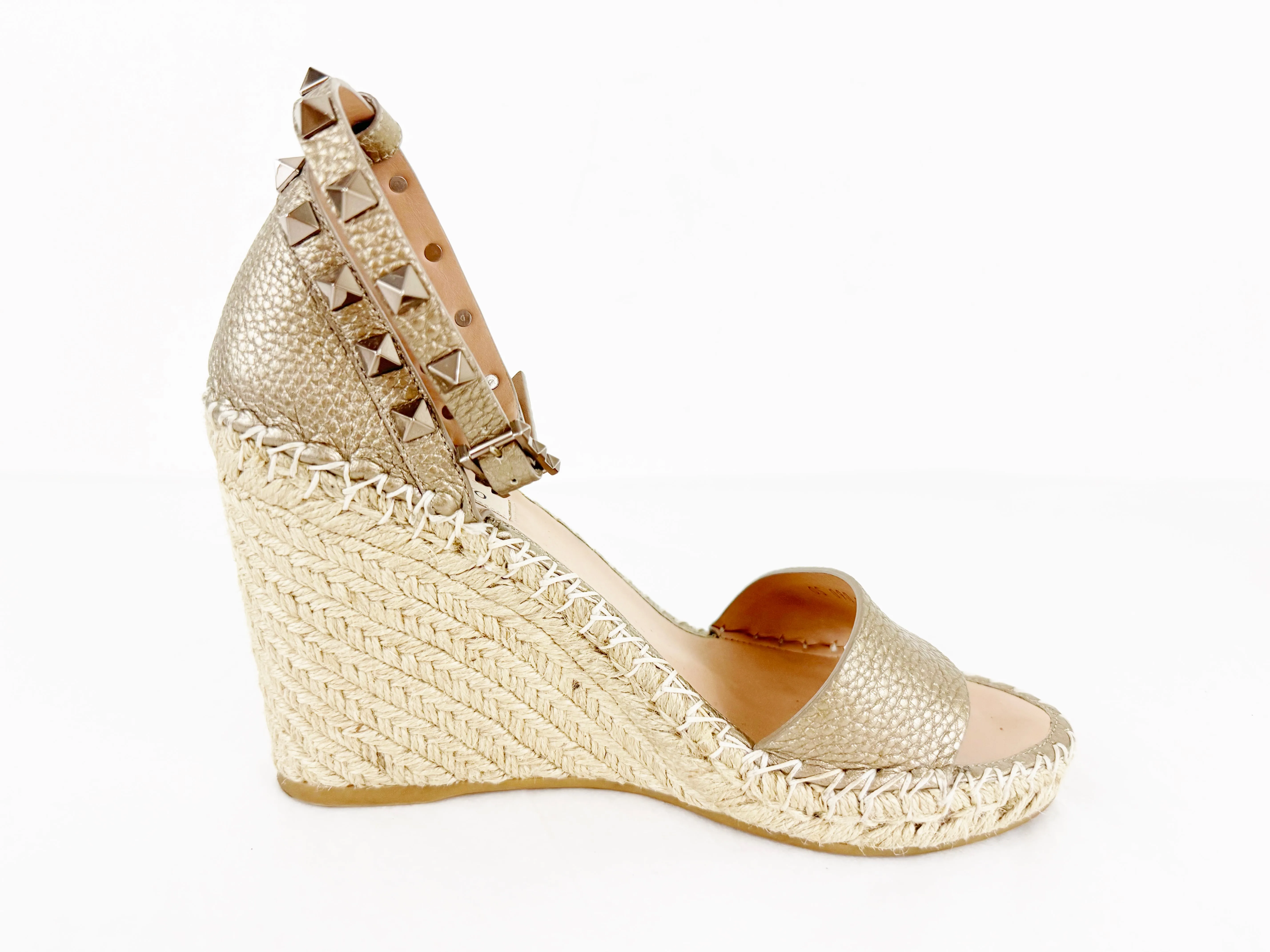 Valentino Espadrille Wedge Sandal Size 8