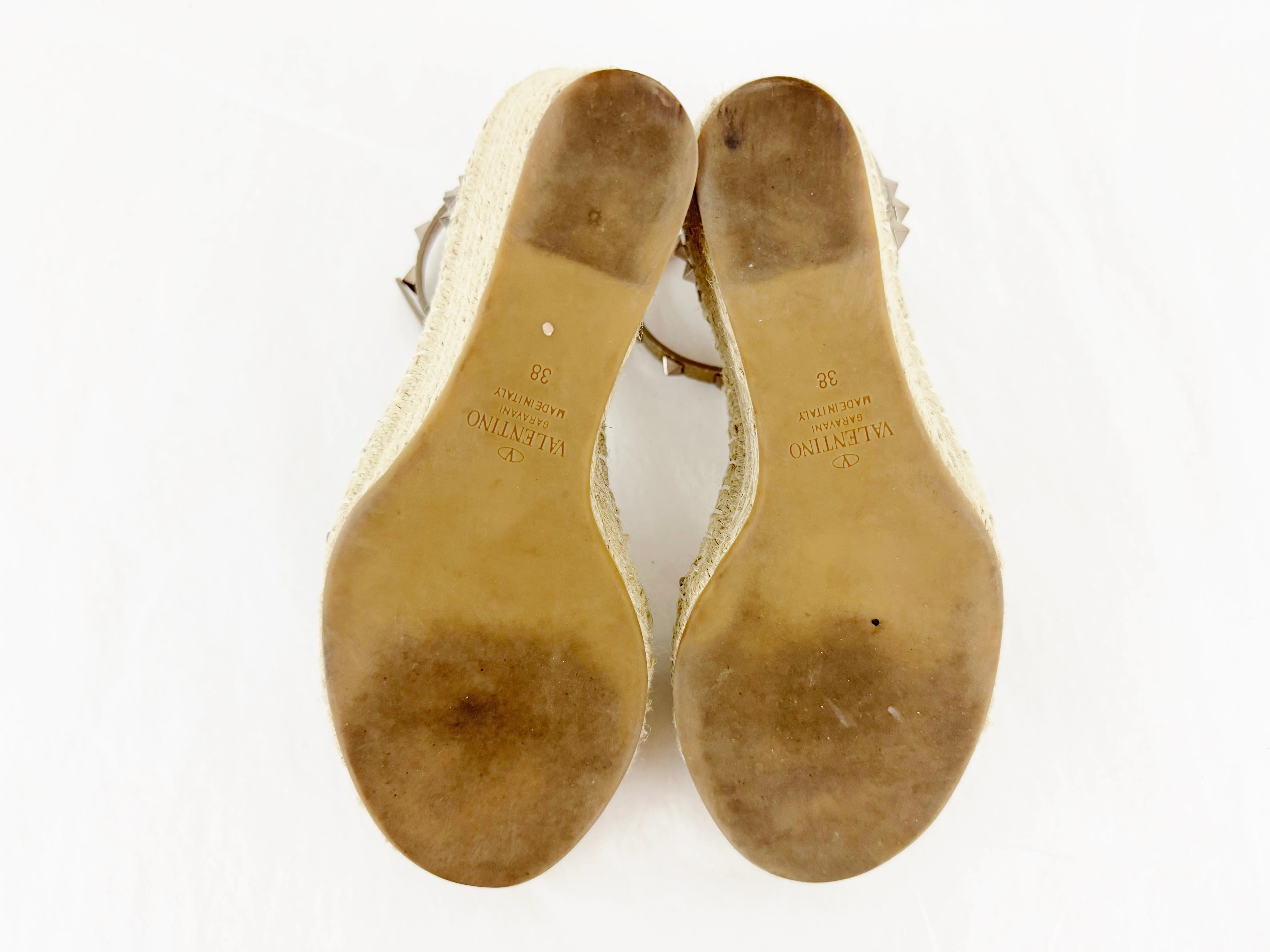 Valentino Espadrille Wedge Sandal Size 8