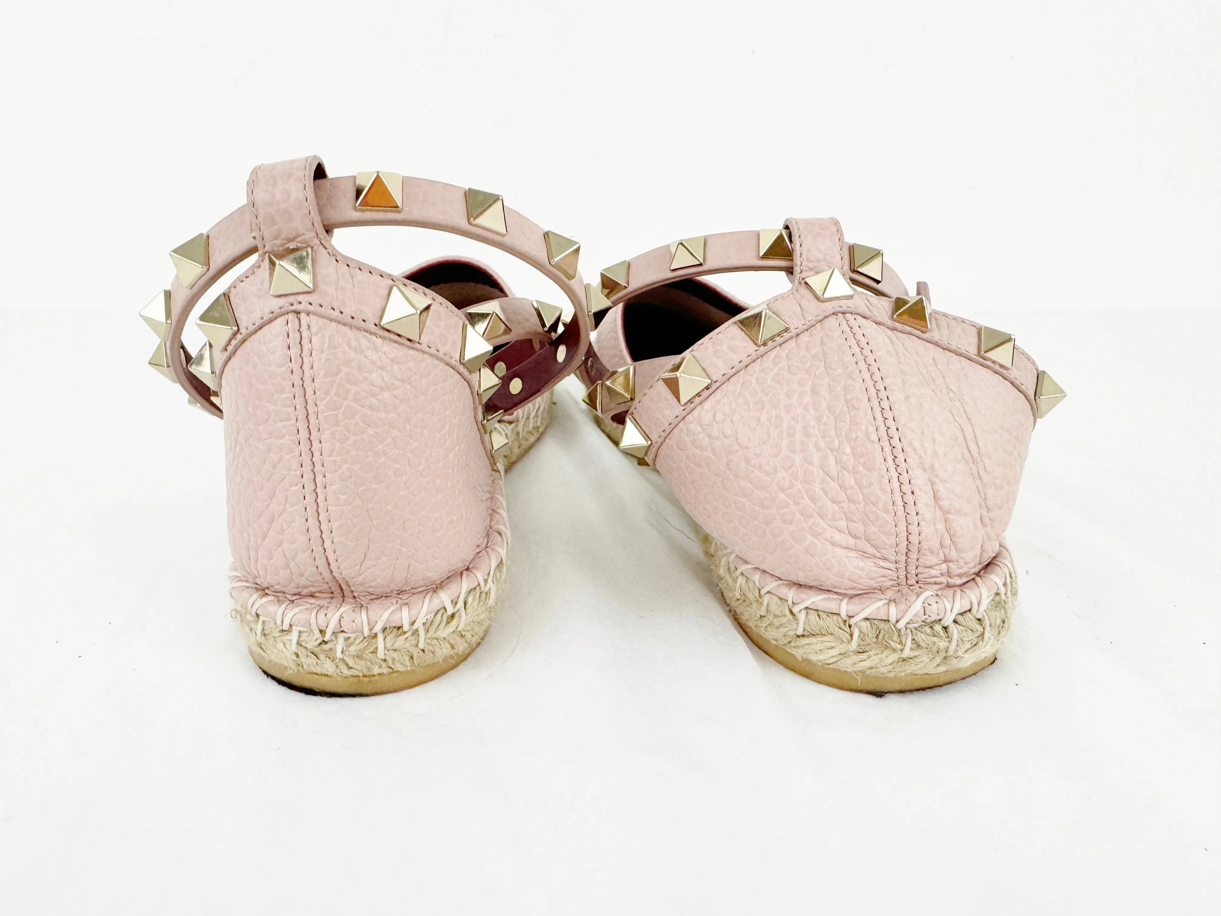 Valentino Rockstud Leather Espadrille Size 8