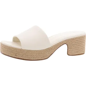 Vince Womens Margo Espadrille Block Heel Leather Platform Sandals