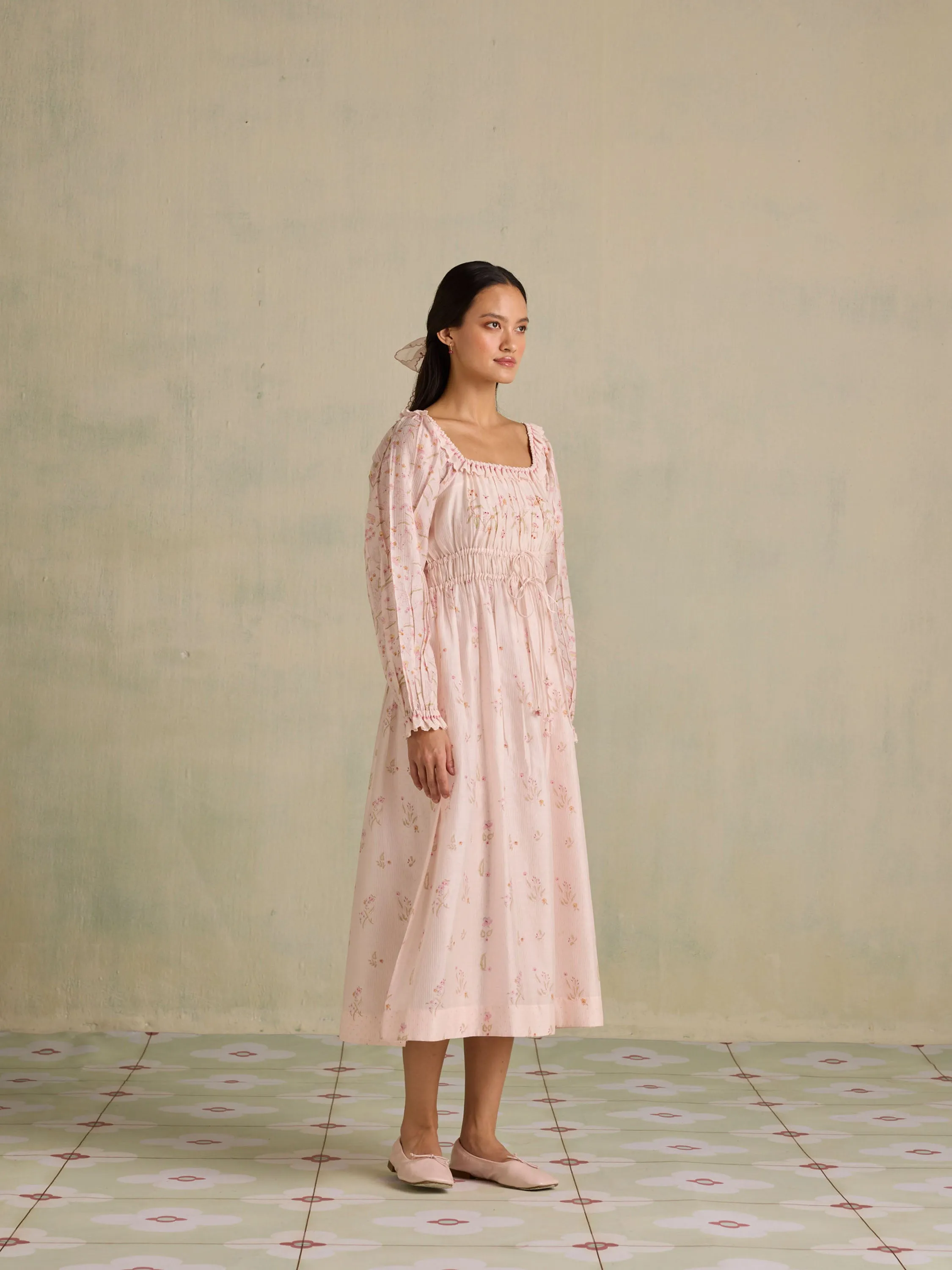 Vivacity Shirred Dress