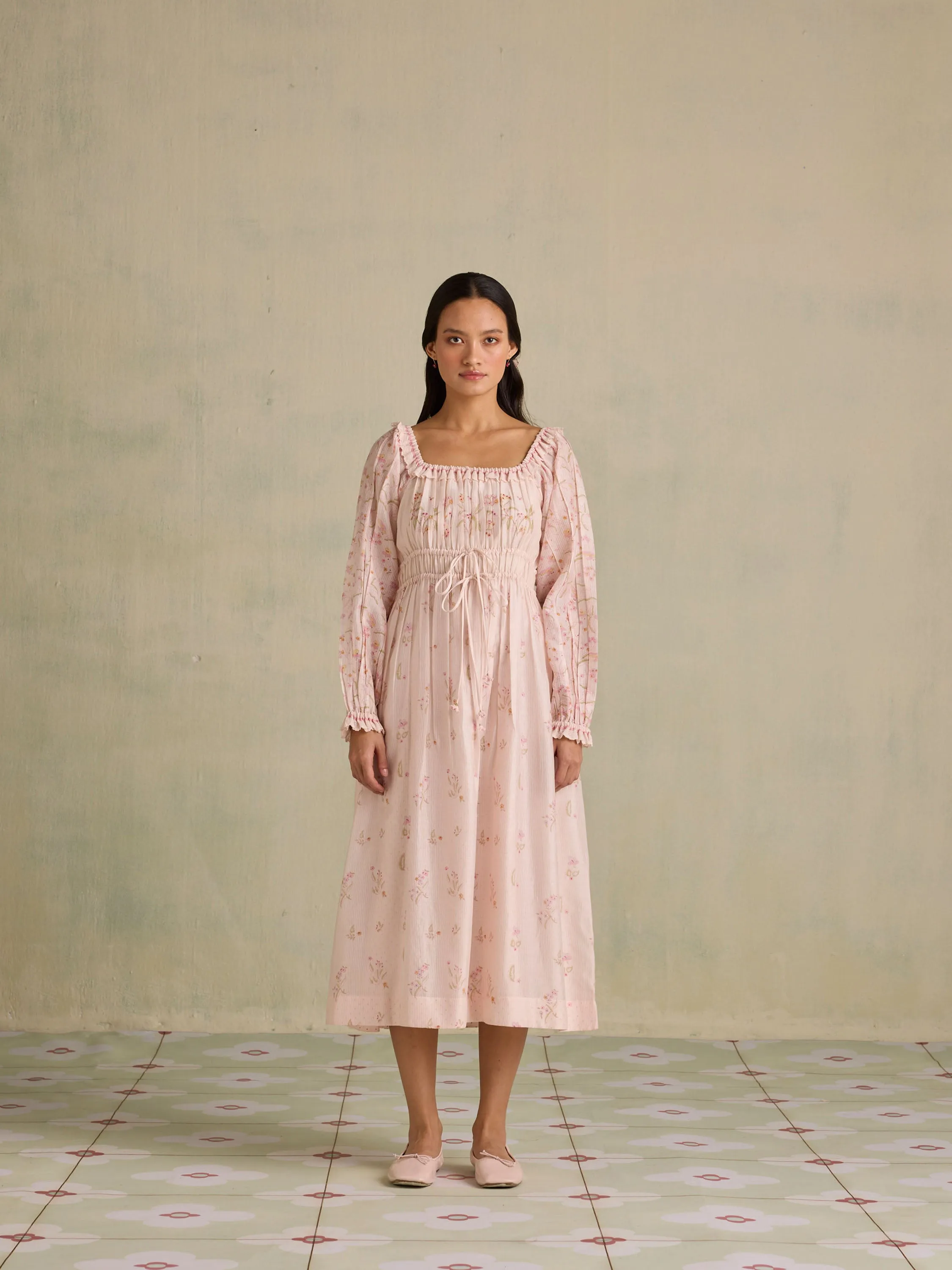 Vivacity Shirred Dress
