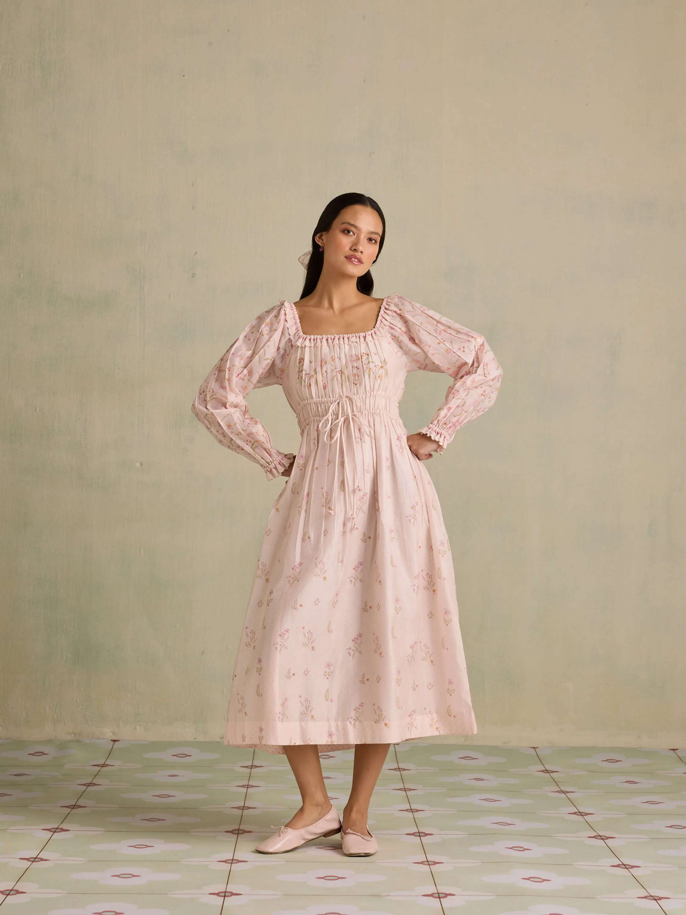 Vivacity Shirred Dress