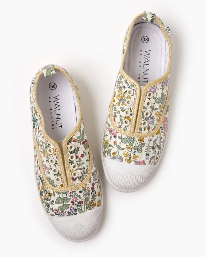 Walnut - Liberty Euro Canvas - Field Flowers