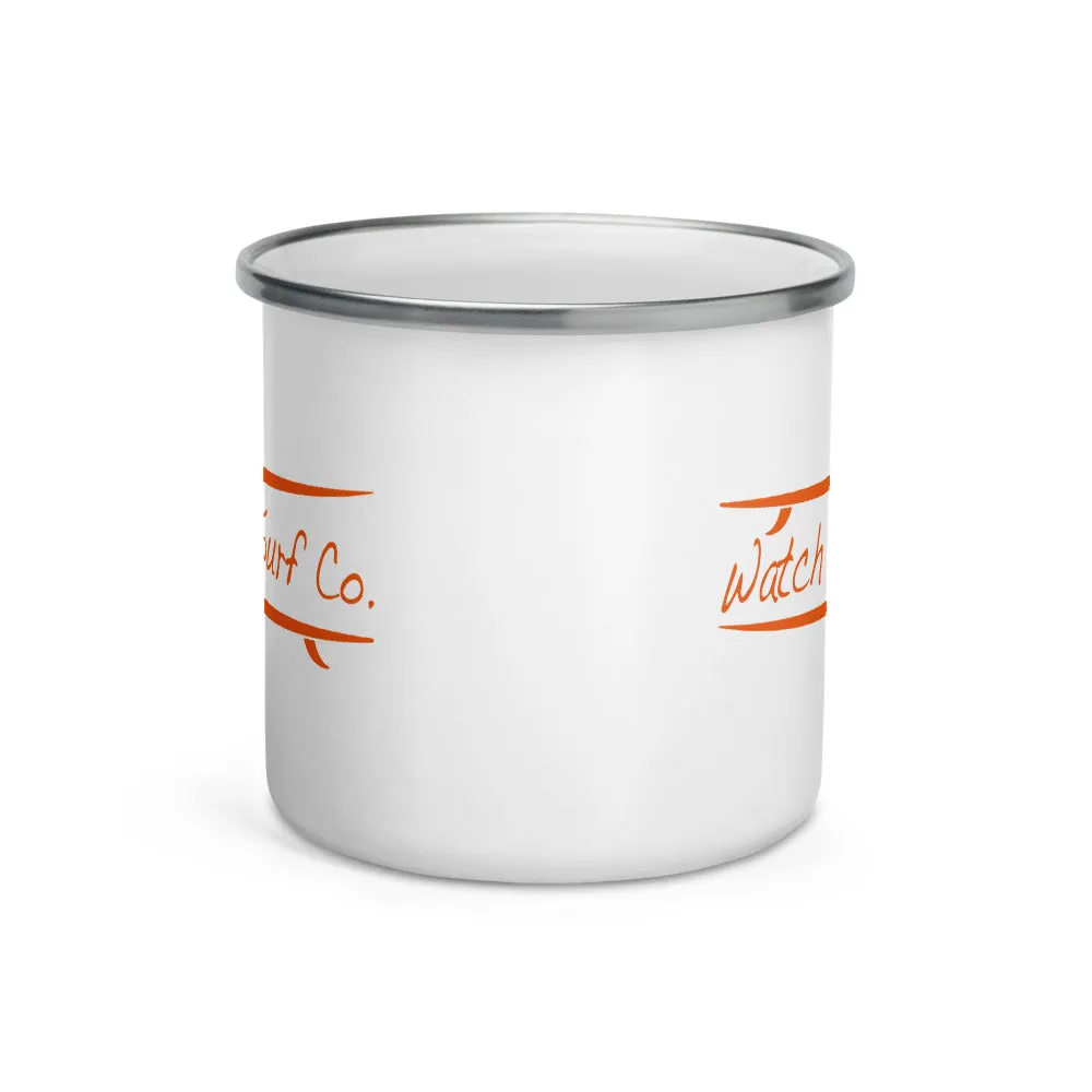 Watch Hill Surf Co. 'Parallel Boards' Enamel Mug (Orange)