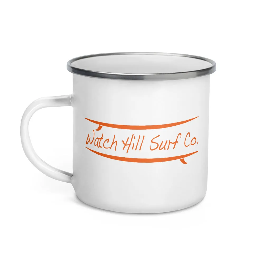 Watch Hill Surf Co. 'Parallel Boards' Enamel Mug (Orange)