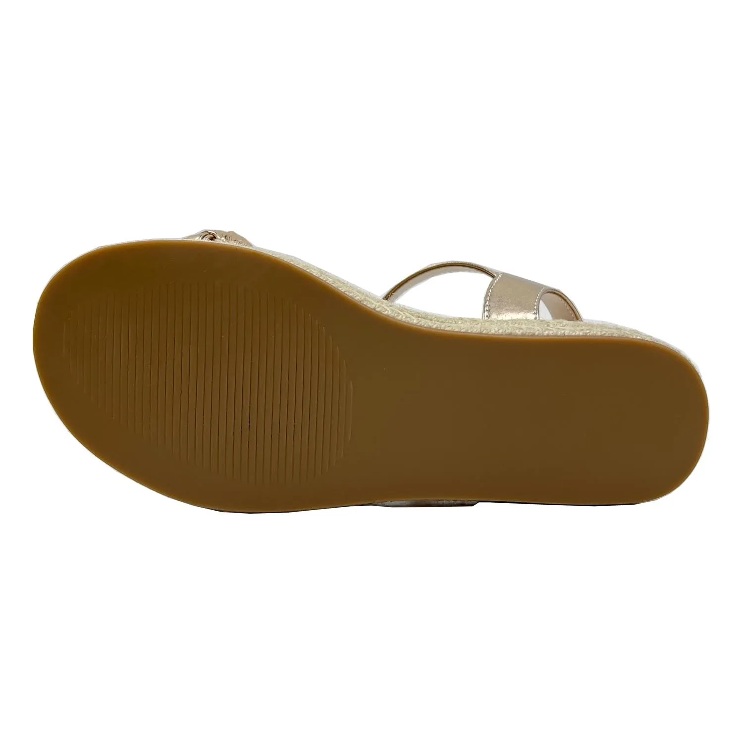 Wedge Sandal in Light Bronze