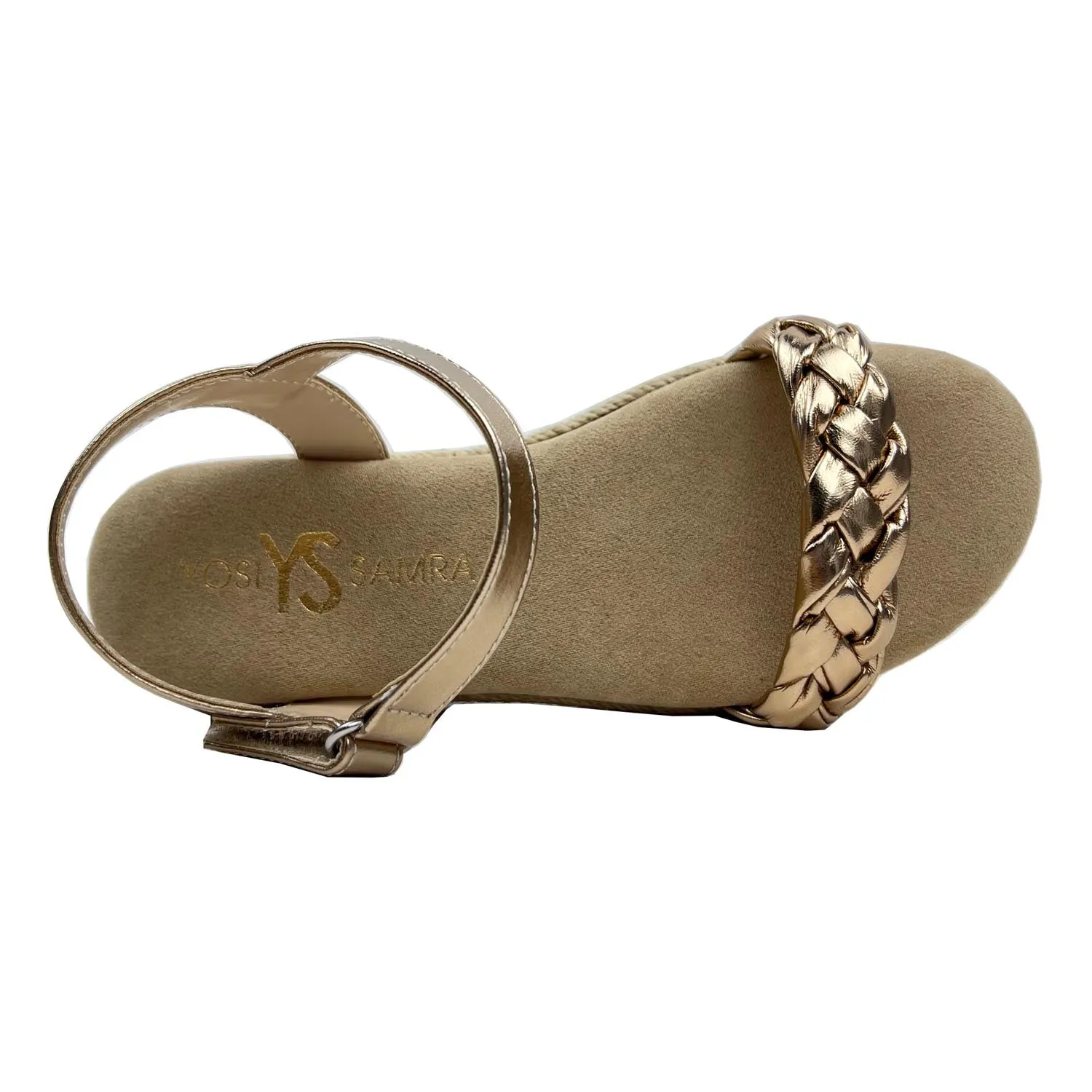Wedge Sandal in Light Bronze