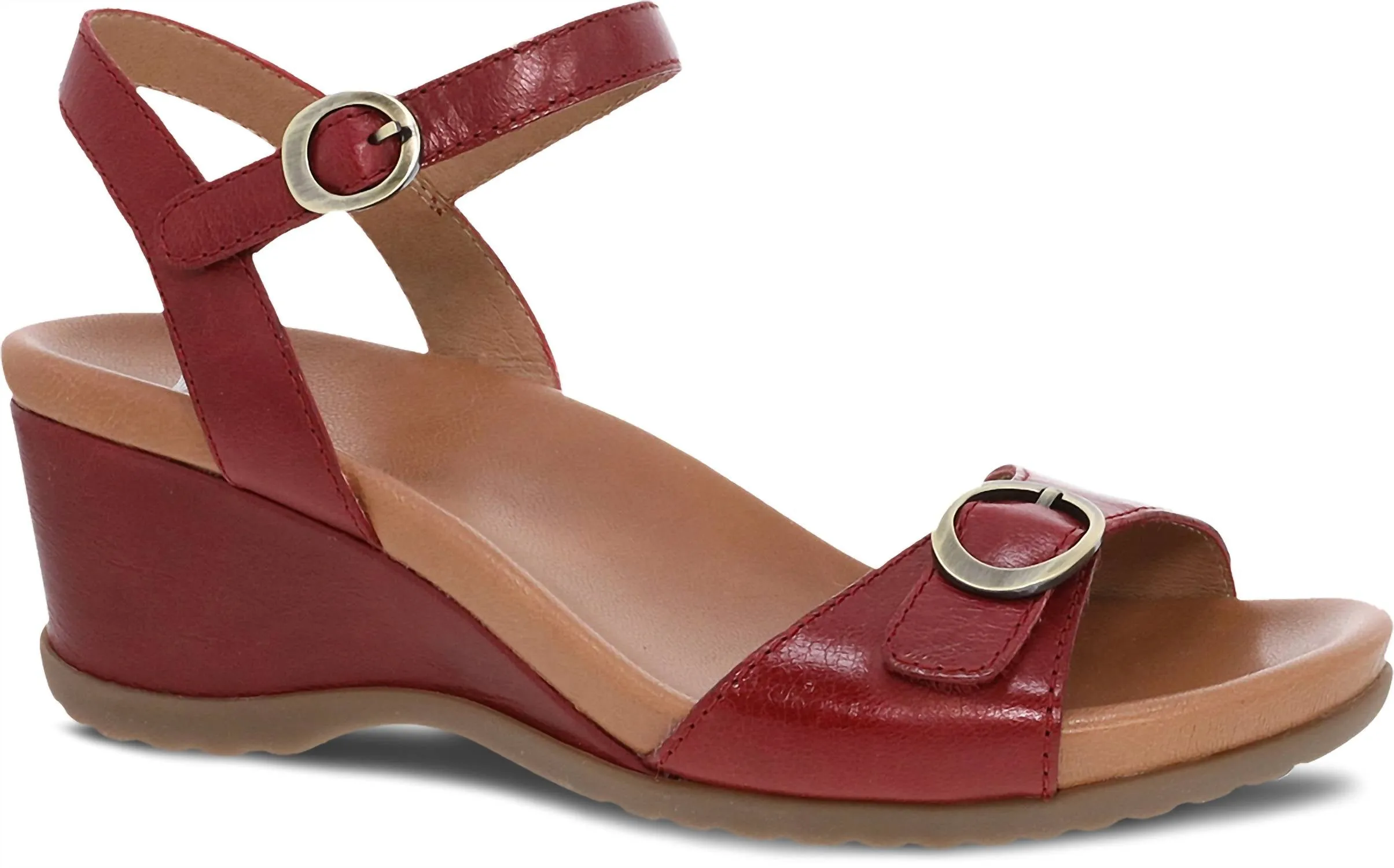Women's Arielle Wedge Sandal In Red Glazed