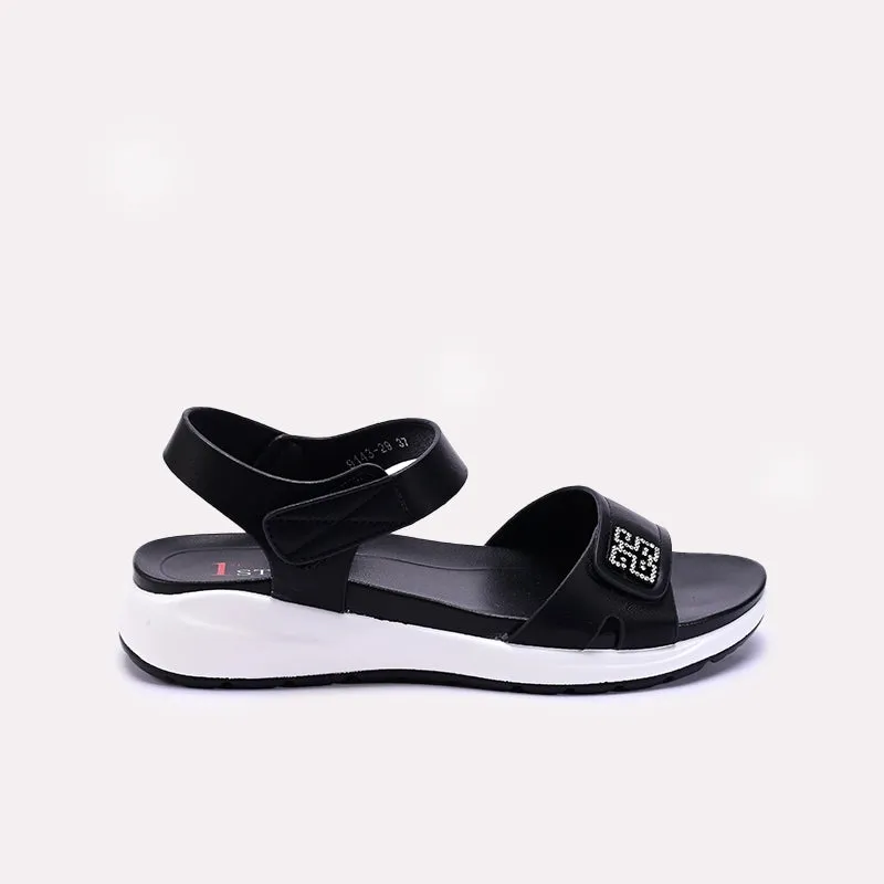 Womens Black Comfy Casual Sandals 0421563