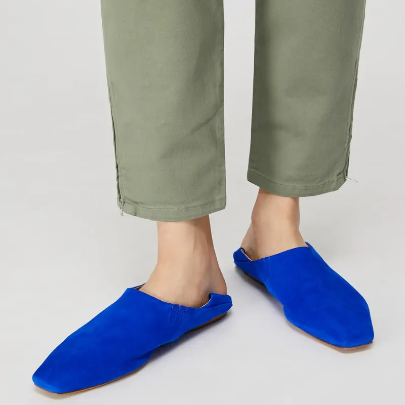 Womens | MAX&Co. Pointed Goat Leather Flats – Cobalt Blue