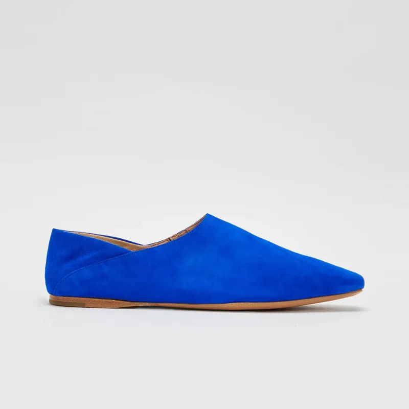 Womens | MAX&Co. Pointed Goat Leather Flats – Cobalt Blue